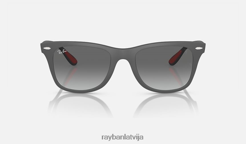 scuderia ferrari monaco ltd | pielāgojis Čārlzs Leklērs matēts pelēks/pelēks F0L86X1553 vīriešiem Ray-Ban saulesbrilles