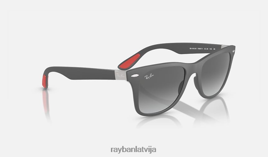 scuderia ferrari monaco ltd | pielāgojis Čārlzs Leklērs matēts pelēks/pelēks F0L86X1553 vīriešiem Ray-Ban saulesbrilles