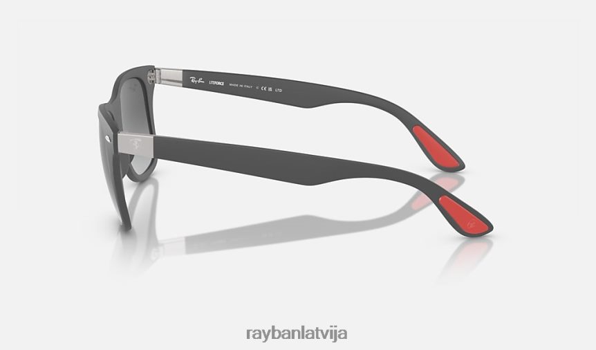 scuderia ferrari monaco ltd | pielāgojis Čārlzs Leklērs matēts pelēks/pelēks F0L86X1553 vīriešiem Ray-Ban saulesbrilles
