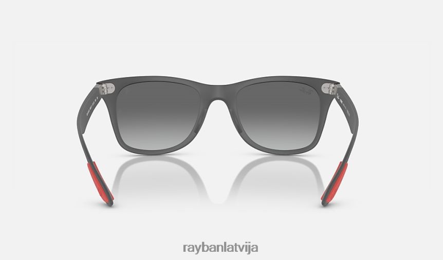 scuderia ferrari monaco ltd | pielāgojis Čārlzs Leklērs matēts pelēks/pelēks F0L86X1553 vīriešiem Ray-Ban saulesbrilles