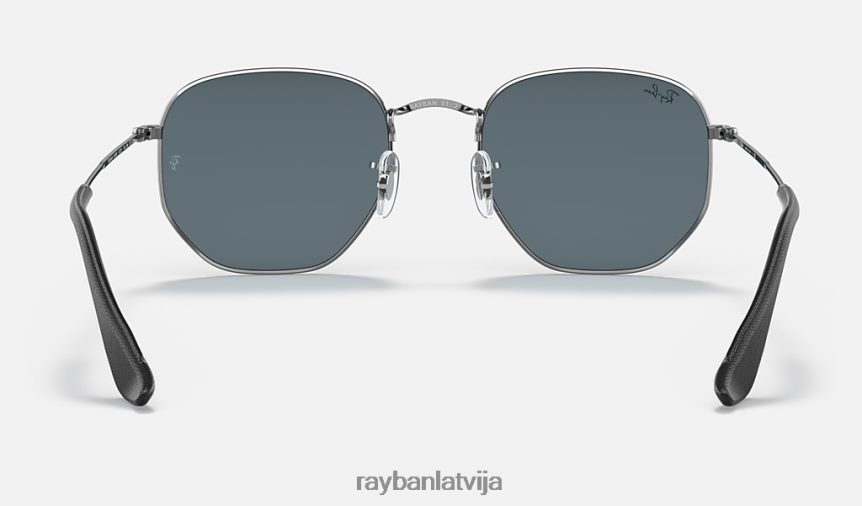 sešstūra kolekcija pulēts gunmetāls/zils F0L86X977 vīriešiem Ray-Ban saulesbrilles