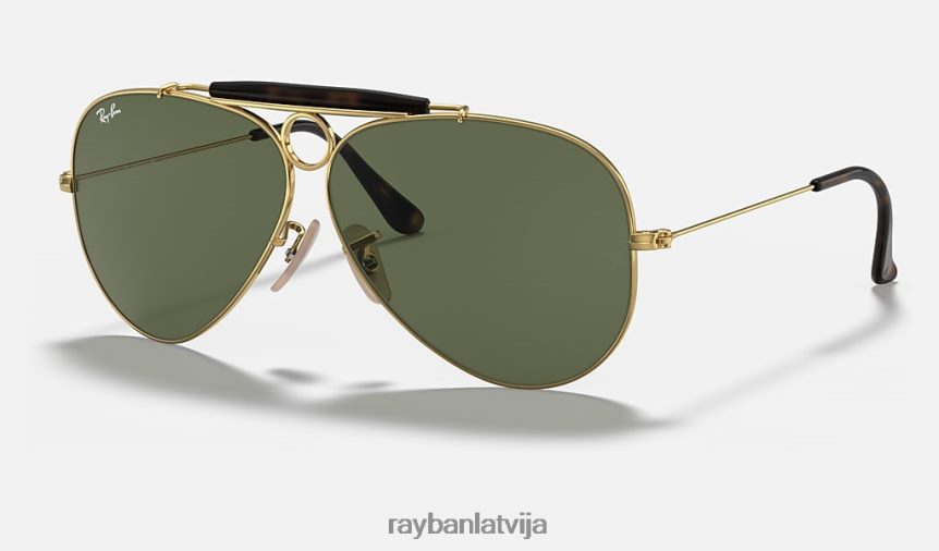 shooter havana kolekcija pulēts zelts/zaļš F0L86X1477 vīriešiem Ray-Ban saulesbrilles
