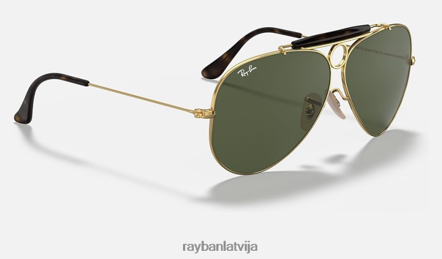 shooter havana kolekcija pulēts zelts/zaļš F0L86X1477 vīriešiem Ray-Ban saulesbrilles