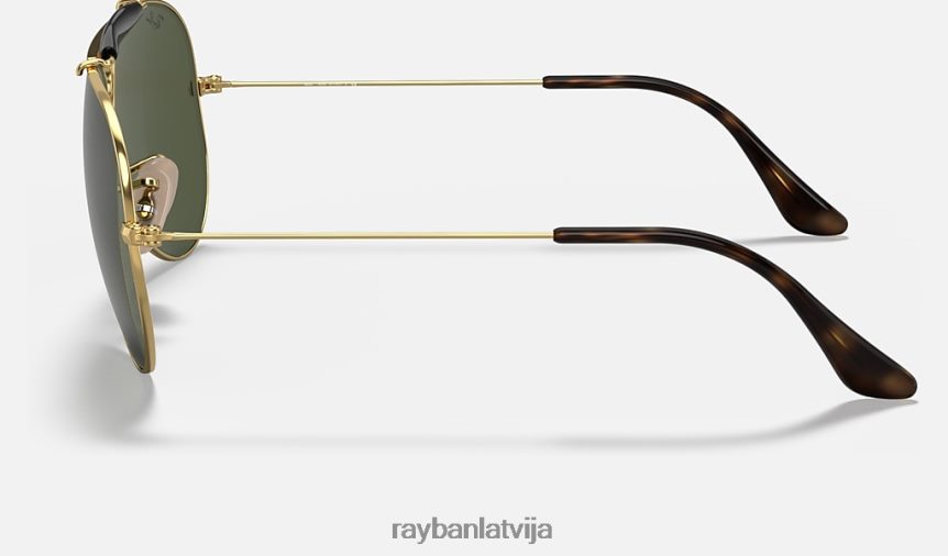 shooter havana kolekcija pulēts zelts/zaļš F0L86X1477 vīriešiem Ray-Ban saulesbrilles