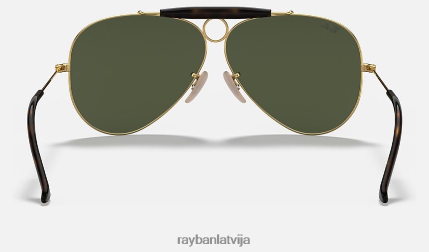 shooter havana kolekcija pulēts zelts/zaļš F0L86X1477 vīriešiem Ray-Ban saulesbrilles