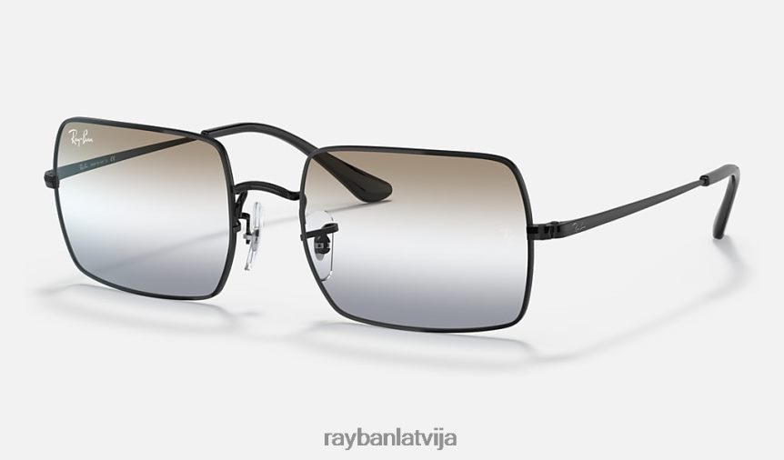 taisnstūra 1969 divgradients pulēta melna/dzidri brūna/pelēka F0L86X1171 vīriešiem Ray-Ban saulesbrilles
