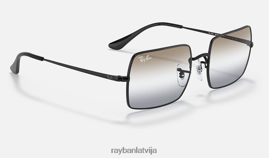 taisnstūra 1969 divgradients pulēta melna/dzidri brūna/pelēka F0L86X1171 vīriešiem Ray-Ban saulesbrilles