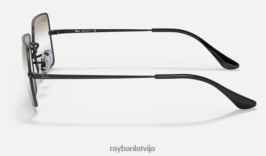 taisnstūra 1969 divgradients pulēta melna/dzidri brūna/pelēka F0L86X1171 vīriešiem Ray-Ban saulesbrilles