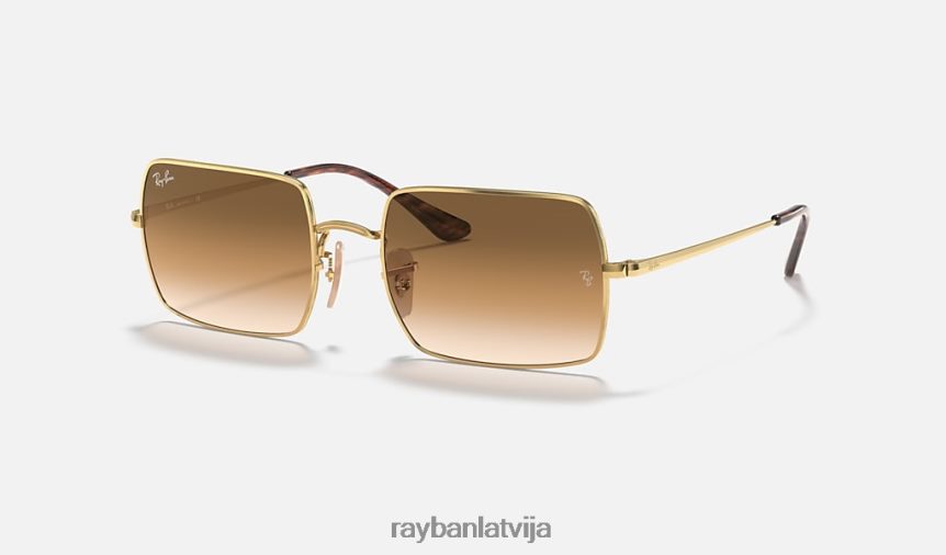 taisnstūris 1969 pulēts zelts/gaiši brūns F0L86X745 vīriešiem Ray-Ban saulesbrilles