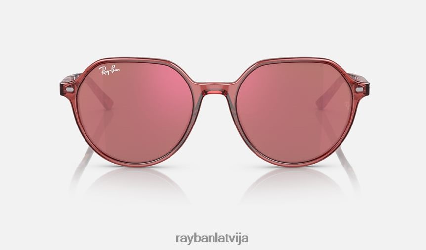 talija pulēta caurspīdīga rozā/sarkana F0L86X272 vīriešiem Ray-Ban saulesbrilles
