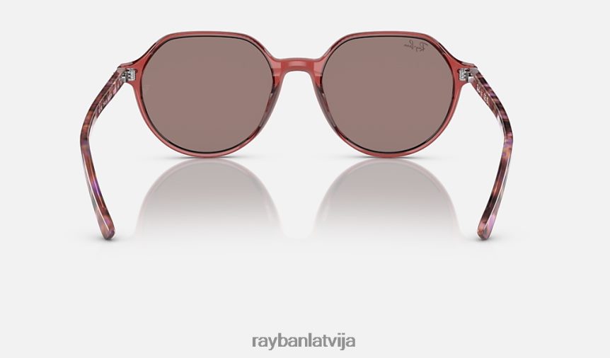 talija pulēta caurspīdīga rozā/sarkana F0L86X272 vīriešiem Ray-Ban saulesbrilles