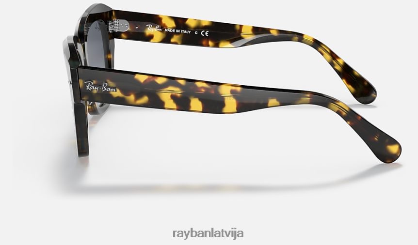 štata ielas plankums pulēta dzeltena havana/zila F0L86X1334 vīriešiem Ray-Ban saulesbrilles