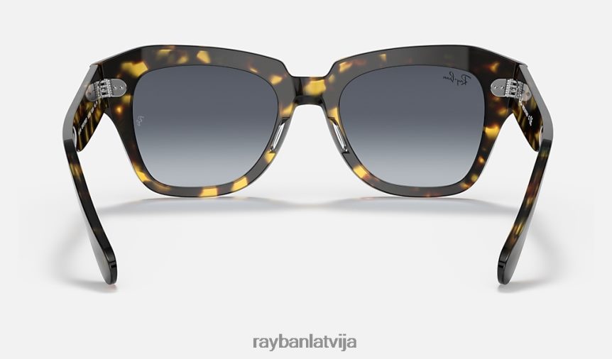 štata ielas plankums pulēta dzeltena havana/zila F0L86X1334 vīriešiem Ray-Ban saulesbrilles