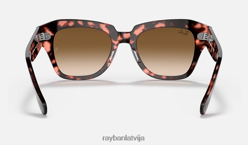 štata ielas plankums pulēta rozā havana/gaiši brūna F0L86X1336 vīriešiem Ray-Ban saulesbrilles