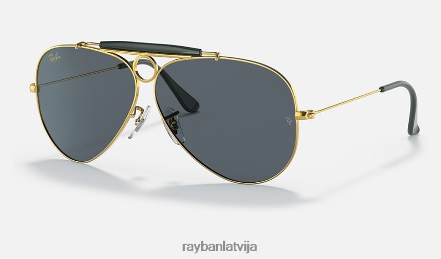 šāvējs pulēts zelts/zils F0L86X893 vīriešiem Ray-Ban saulesbrilles