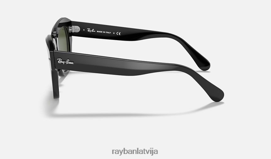 valsts iela pulēta melna/zaļa F0L86X621 vīriešiem Ray-Ban saulesbrilles