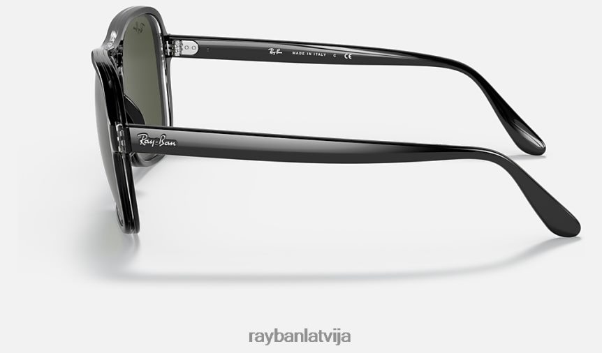 valsts puse pulēta melna/zaļa F0L86X1233 vīriešiem Ray-Ban saulesbrilles
