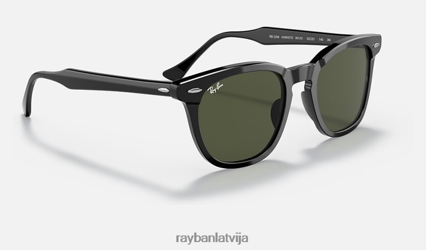 vanags pulēta melna/zaļa F0L86X176 vīriešiem Ray-Ban saulesbrilles