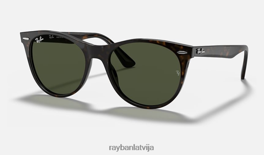 wayfarer ii klasika pulēts bruņurupucis/zaļš F0L86X551 vīriešiem Ray-Ban saulesbrilles