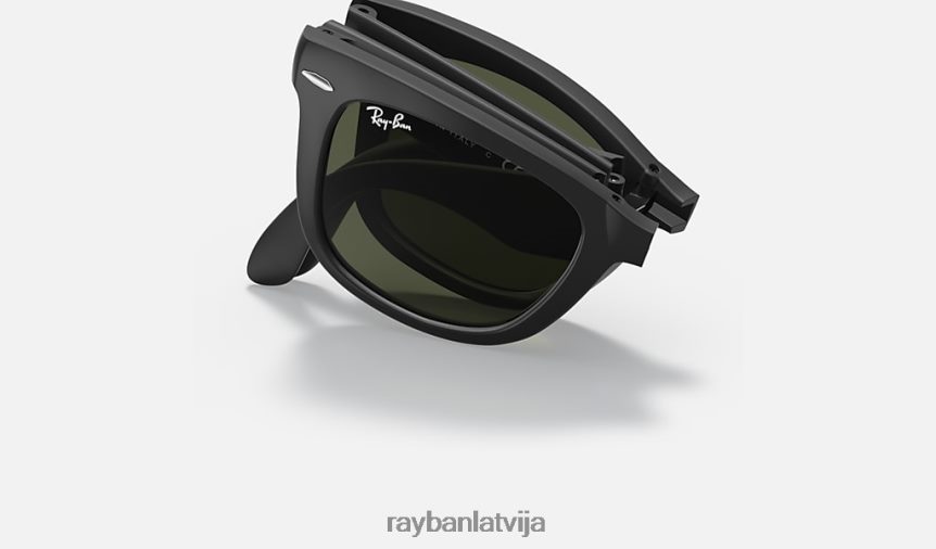 wayfarer saliekamā klasika matēts melns/zaļš F0L86X222 vīriešiem Ray-Ban saulesbrilles