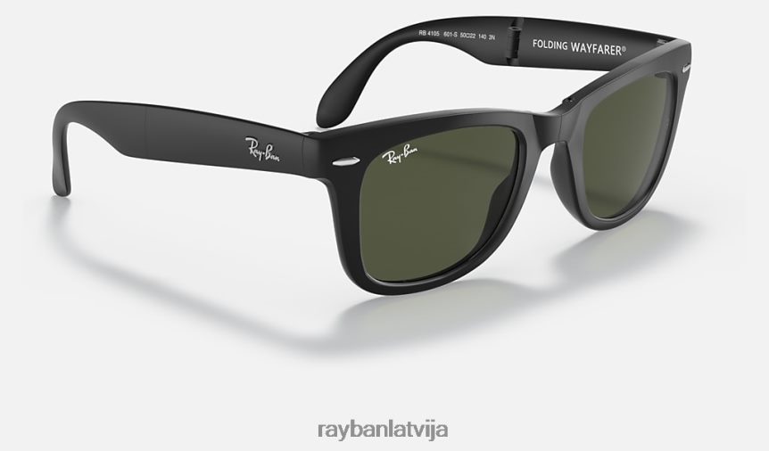 wayfarer saliekamā klasika matēts melns/zaļš F0L86X222 vīriešiem Ray-Ban saulesbrilles