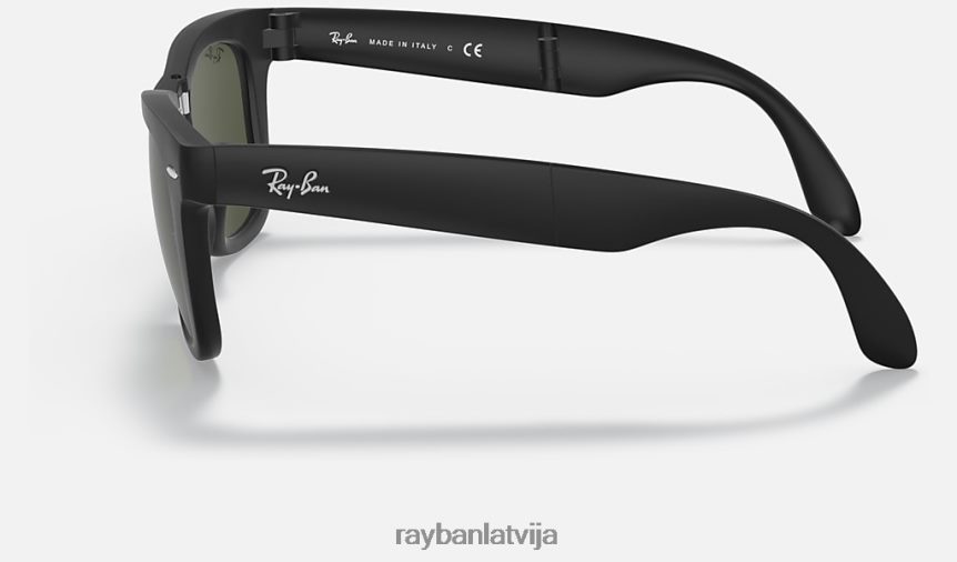 wayfarer saliekamā klasika matēts melns/zaļš F0L86X222 vīriešiem Ray-Ban saulesbrilles