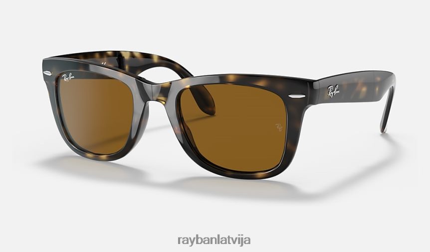wayfarer saliekamā klasika pulēta gaiša havana/brūna F0L86X224 vīriešiem Ray-Ban saulesbrilles
