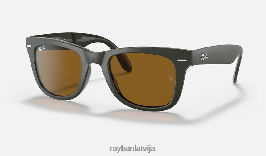 wayfarer saliekamā klasika pulēta militāri zaļa/brūna F0L86X227 vīriešiem Ray-Ban saulesbrilles