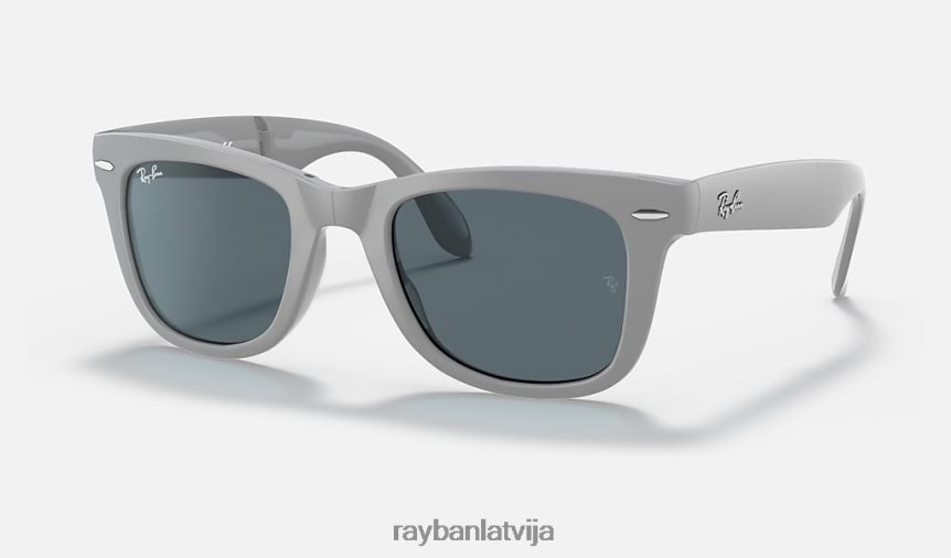 wayfarer saliekamā klasika pulēts pelēks/zils F0L86X228 vīriešiem Ray-Ban saulesbrilles